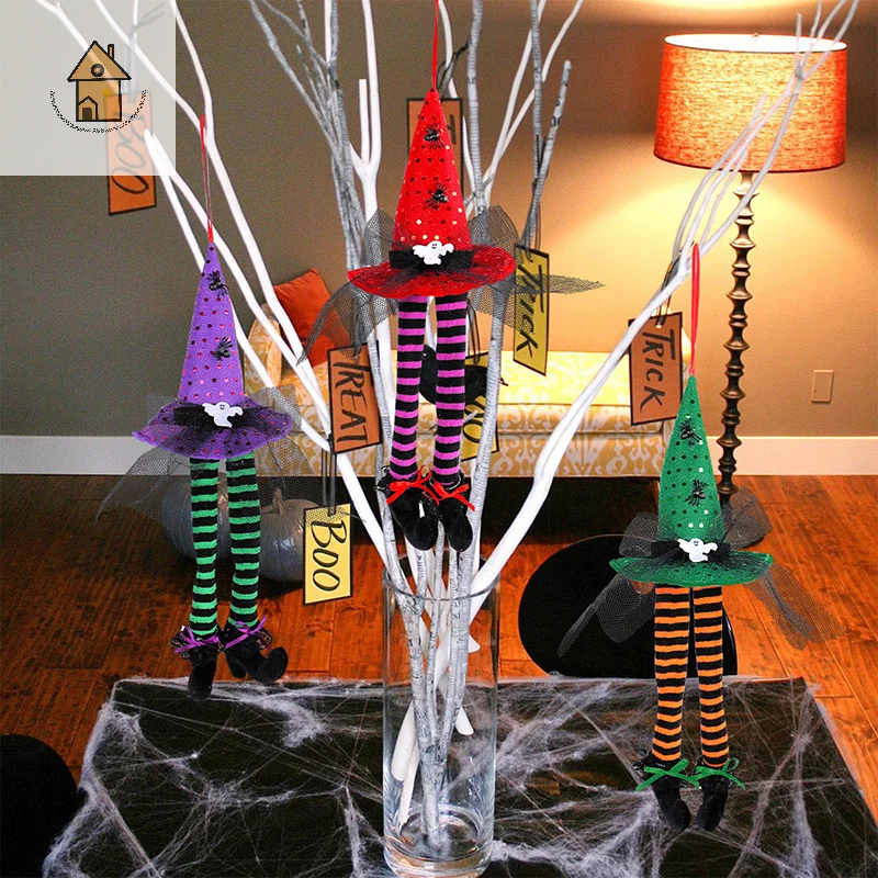 

Halloween Hat Window Display Decoration Ghost Festival Bar Party Striped Long Leg Atmosphere Decoration Ornament