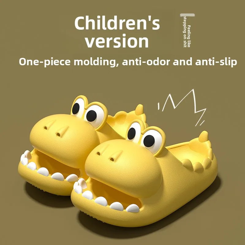 New Style Dinosaus Slippers Women Summer Cute EVA Flip Flops Men Non-slip Indoor Outdoor Slides Girls Boys Beach Shoes Sandals - view 2
