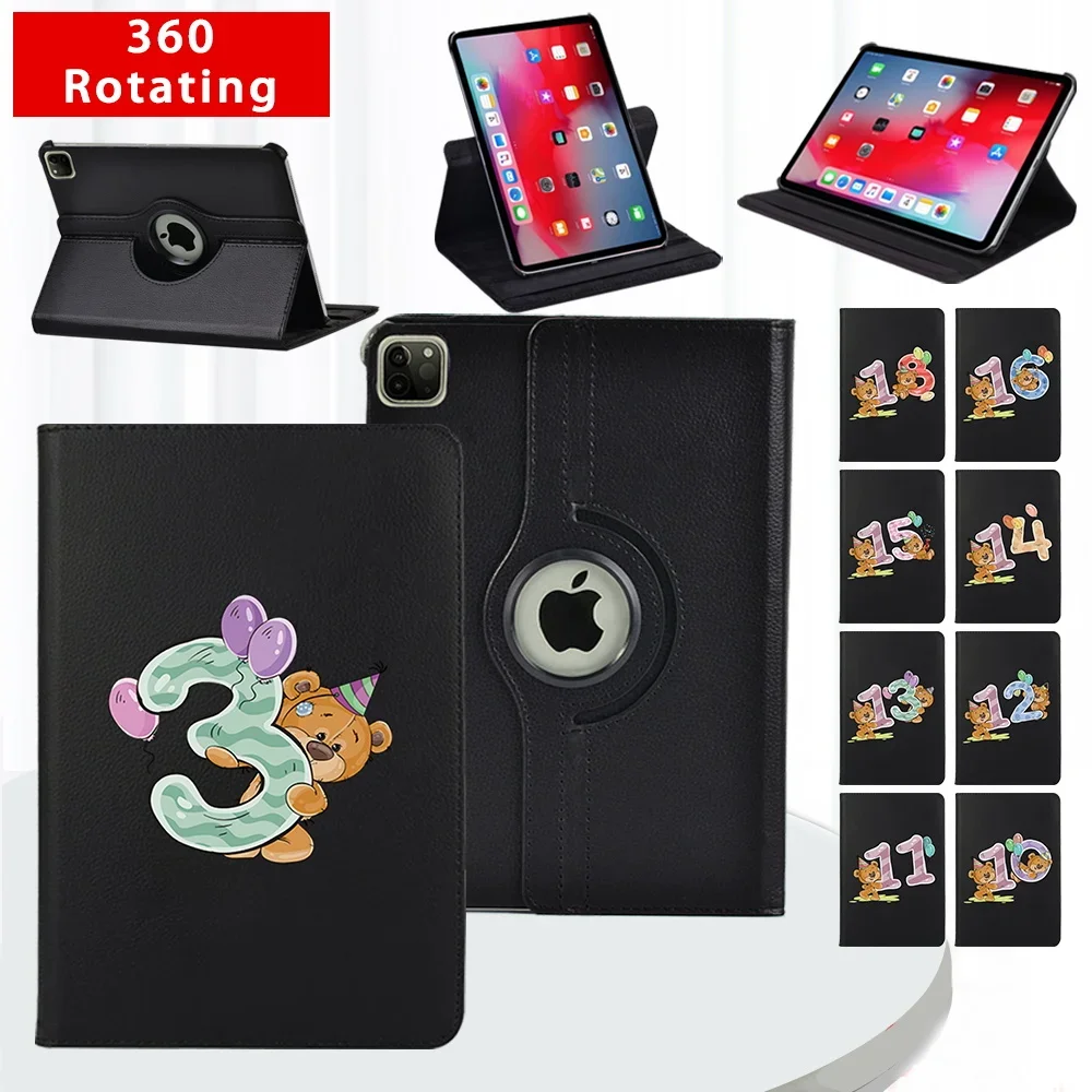 

Tablet Case Fashion Print 360 Degrees Rotating Flip Leather Stand Cover For Apple IPad Pro 9.7"/Pro 10.5" /Pro 11" 2018/2020