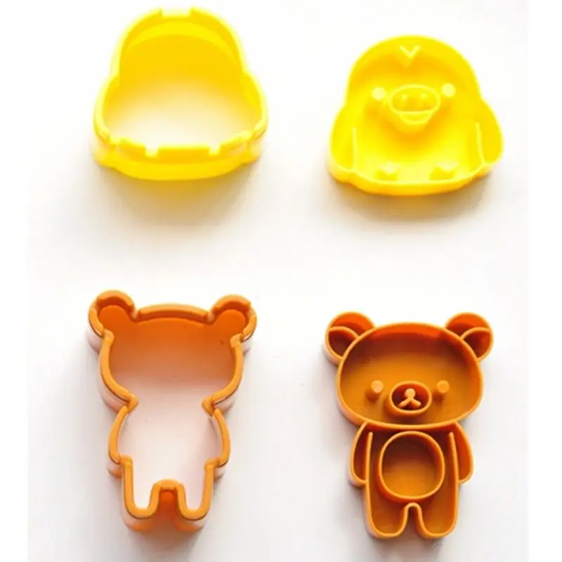 japan Cartoon rilakkuma DIY styling sandwich rice ball mold cute toast cookies mold food grade bento tool baking mold