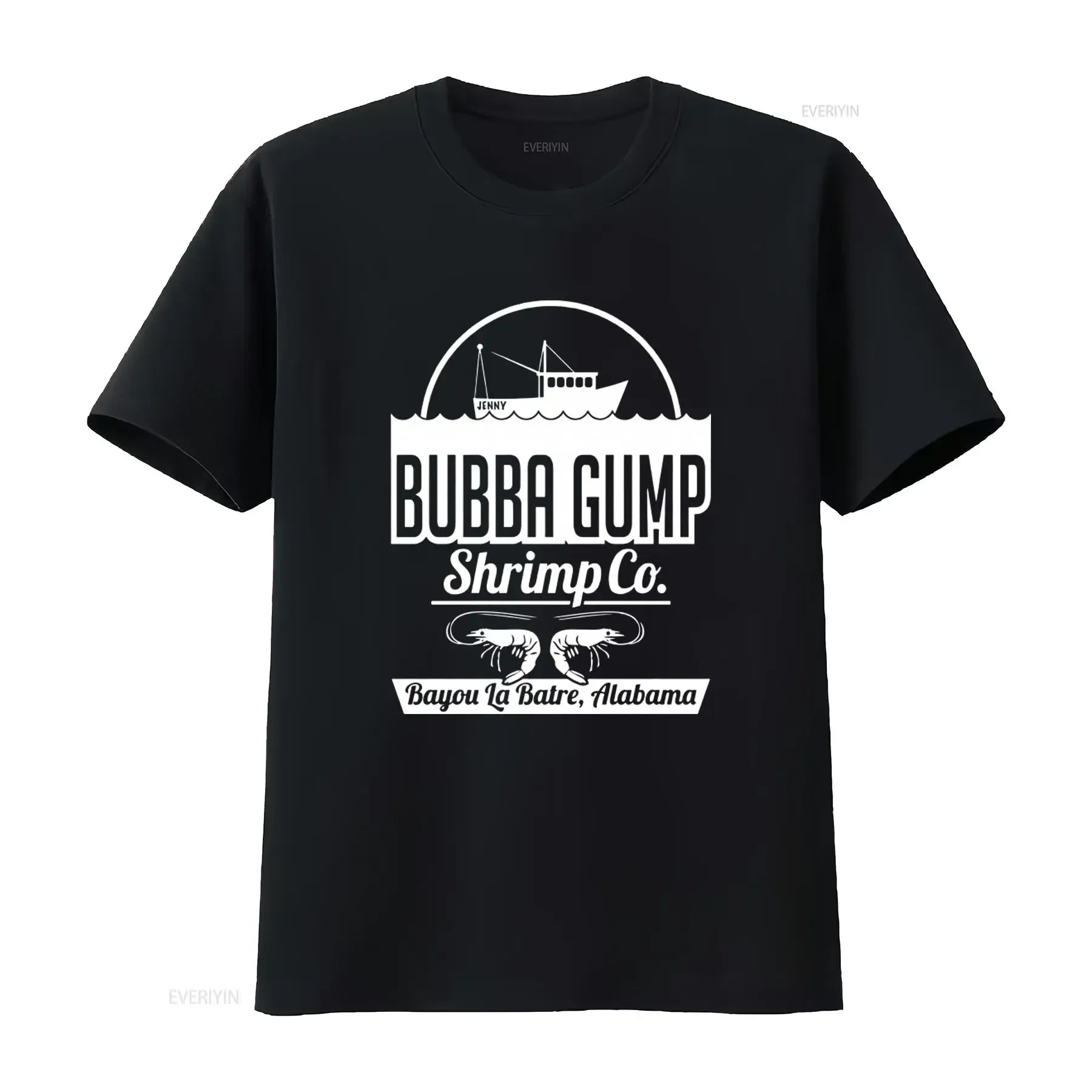 Футболка Forest Gump Bubba Shrimp Co в винтажном стиле, модная, стильная, дизайнерская одежда для мужчин, универсальная уличная одежда с графическим принтом