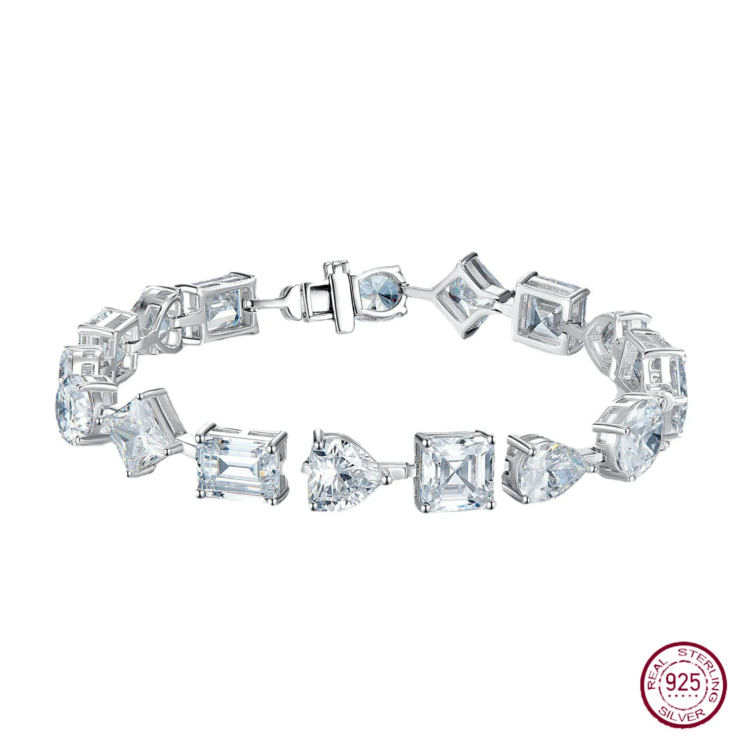 bracelete alienigena de diamante completo prata pura s925 elegante e elegante estilo mingyuan novo 2023 01