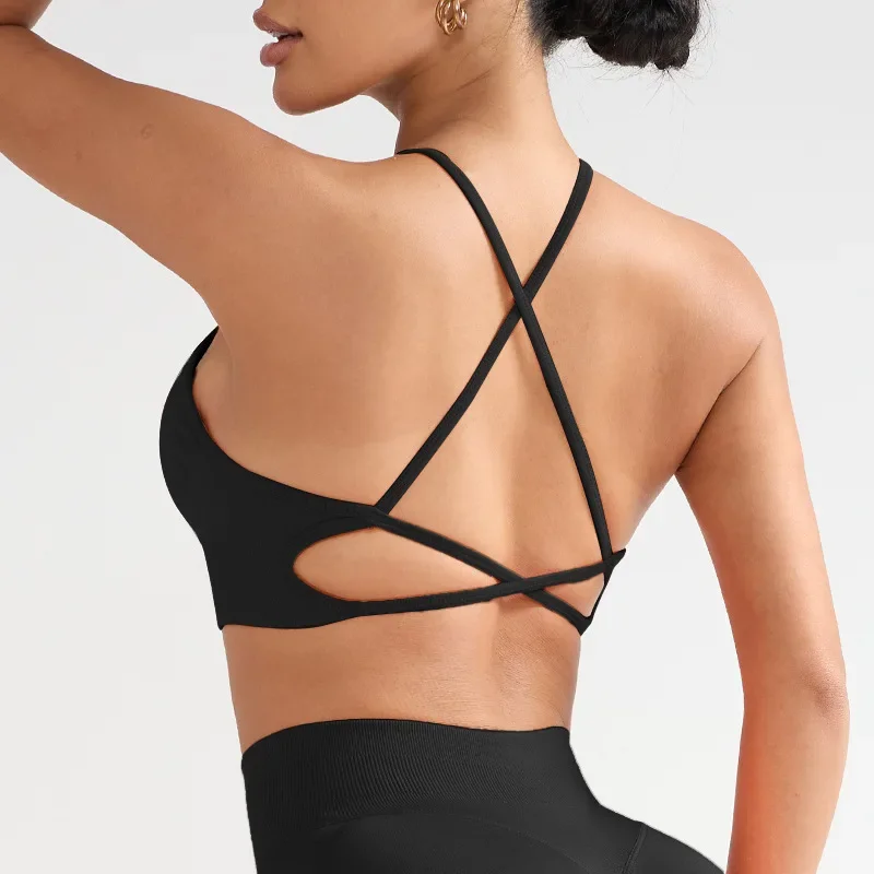 Women's Shock-Absorbing & Anti-Sagging Cross-Back Sports Bra – Versatile for Yoga, Fitness & Outer Wear
