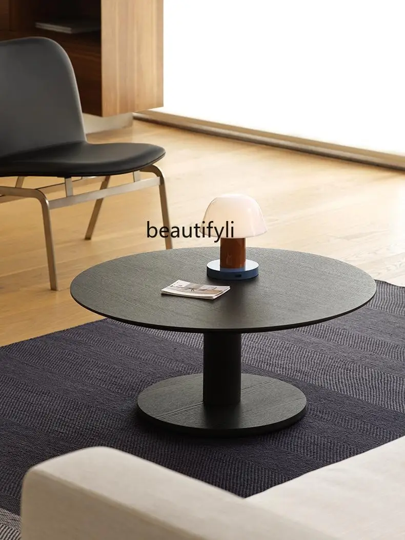 Round Coffee Table New Japanese Style Retro Living Room Nordic Small Apartment