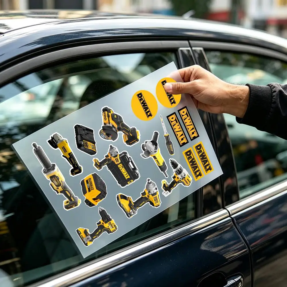 Werkzeugkasten-Ästhetik-Graffiti-Aufkleber, wasserdichte D-Walt PVC-Aufkleber für Auto, Motorrad, Skateboard, Helm, Notizbuch