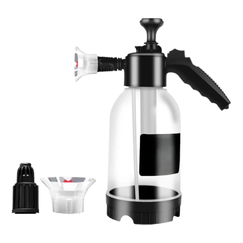 2L Transparent Foam Sprayer Car Wash Hand-Held Watering Can Air Pressure Sprayer Plastic Disinfection Water Bottle Car Cleaning