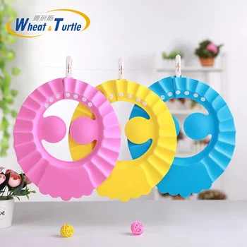 샴푸 캡 내구성 아기 목욕 바이저 모자 조정 가능한 샤워 보호 눈 방수 Splashguard 유아용 헤어 워시 쉴드