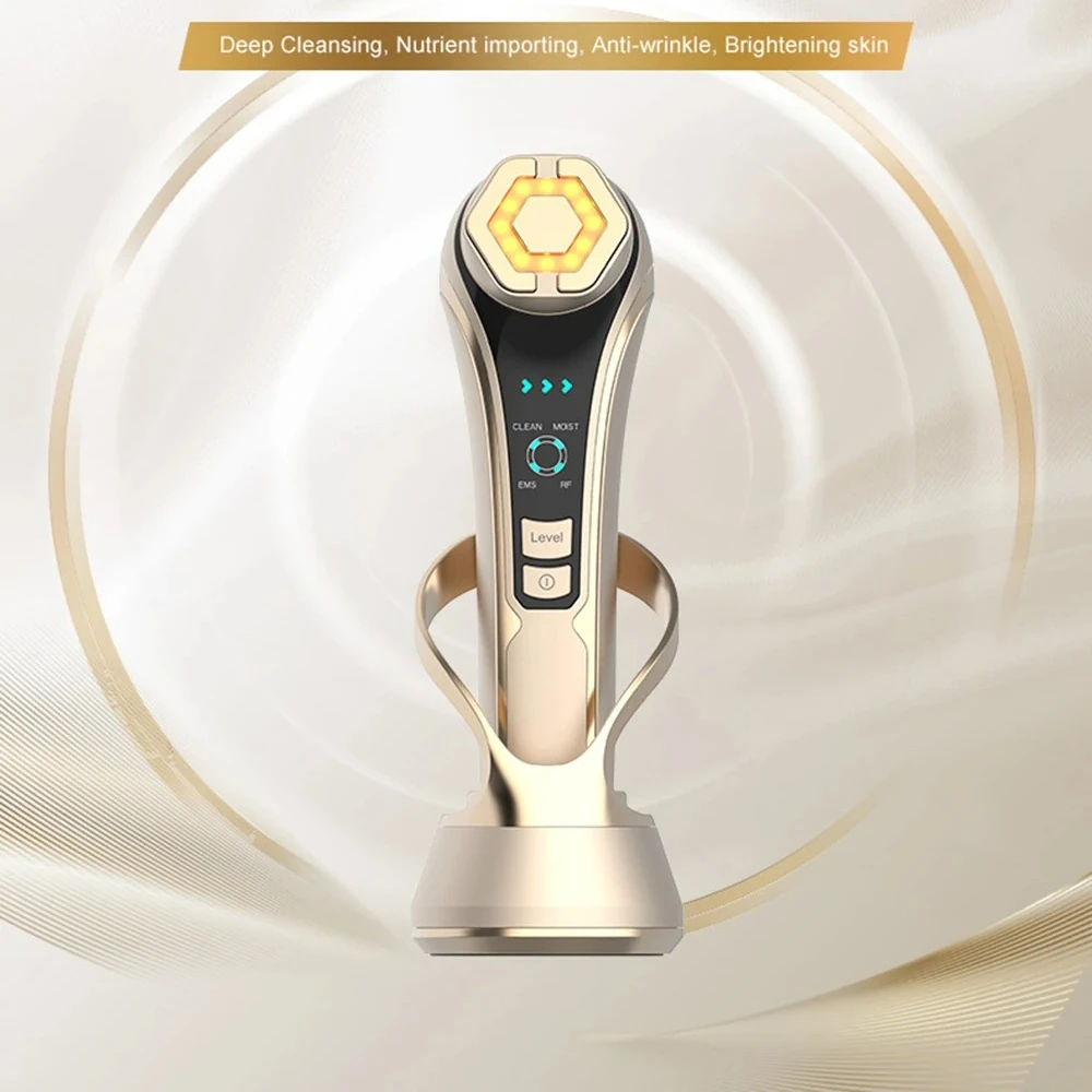 Nuovo dispositivo di bellezza RF per il lifting e il rassodamento del viso Dispositivo di bellezza RF Dispositivo per il viso domestico Dispositivo di bellezza a microcorrente per il sollevamento delle linee sottili Regalo