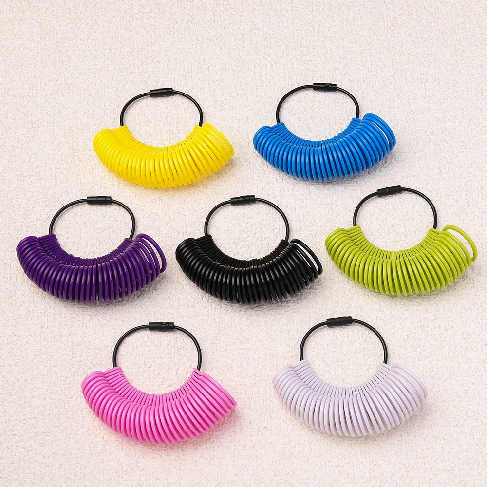 1 قطعة مجوهرات بلاستيكية حلقة قياس أداة حلقة إصبع مقاييس الحجم متر حلقة اليد الولايات المتحدة 0-13 و المملكة المتحدة A-Z لأدوات حجم المجوهرات ذاتية الصنع #5