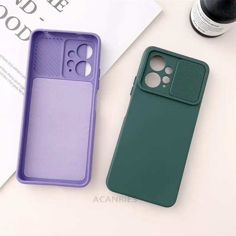 Sliding Camera Protection Case For Xiaomi Redmi Note 12 11 10 9 Pro Plus 4G 5G 12c 11a 11s 10s Back Cover Note12 12pro Note11