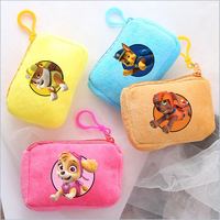 Paw Patrol Coin Purse Cute Cartoon Chase Skye Rubble Printed Plush Wallet Kawaii Portable Keys Storage Bags Kids Birthday Gifts