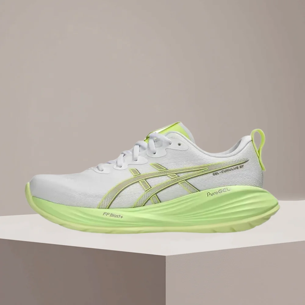 ASICS Gel-Cumulus 27 Low-Top Running Shoes Gray-Green Stylish Comfortable Trendy Minimalist Cushioned for Women Fit 1012B772-102