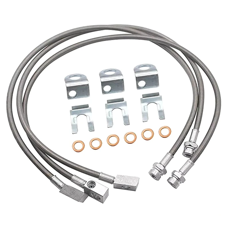 Car Extended Stainless Brake Lines For Jeep Wrangler TJ YJ 84-01 Cherokee XJ 87-06