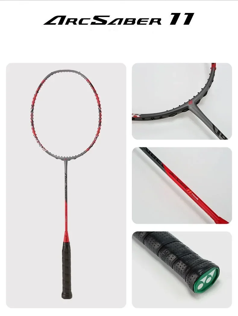 Yonex-Raquette de badminton ARCSAtextures 11 et 7 PRO, arc et flèche, ensemble professionnel, haute qualité, tout carbone avec ligne