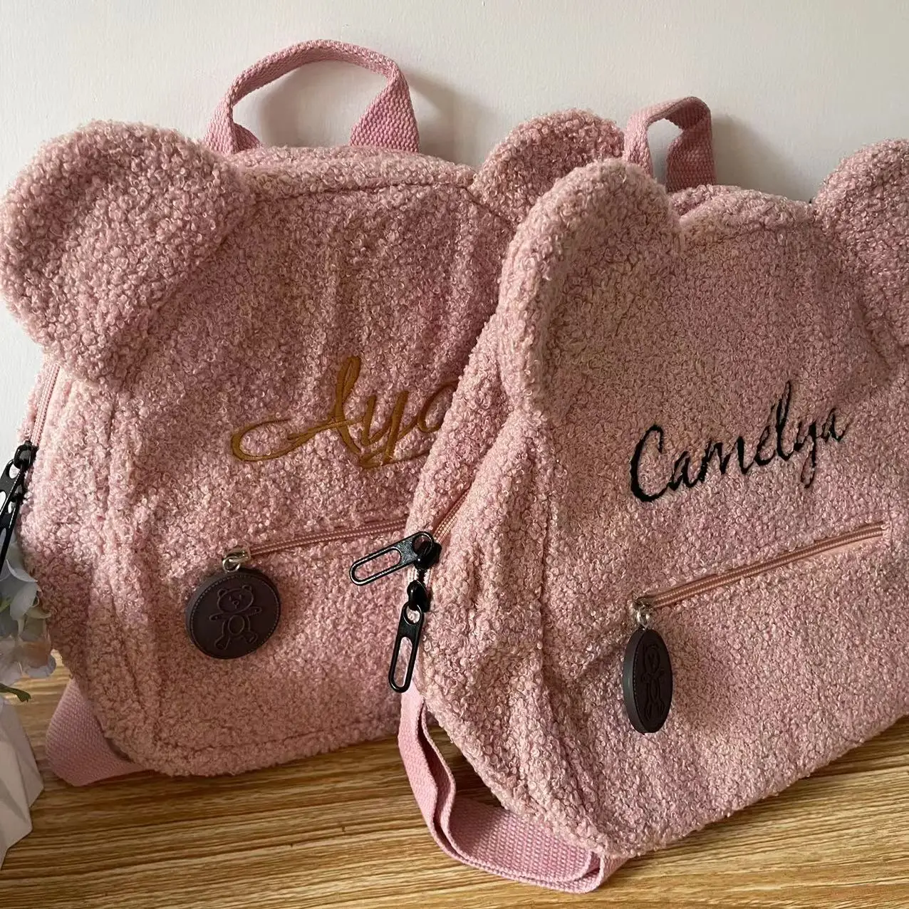 Personalized Embroidered Toddler Backpack Custom Name Bear Bag Brithday Gift for Kids Boys Girls Lady Pattern Shoulder Backpack