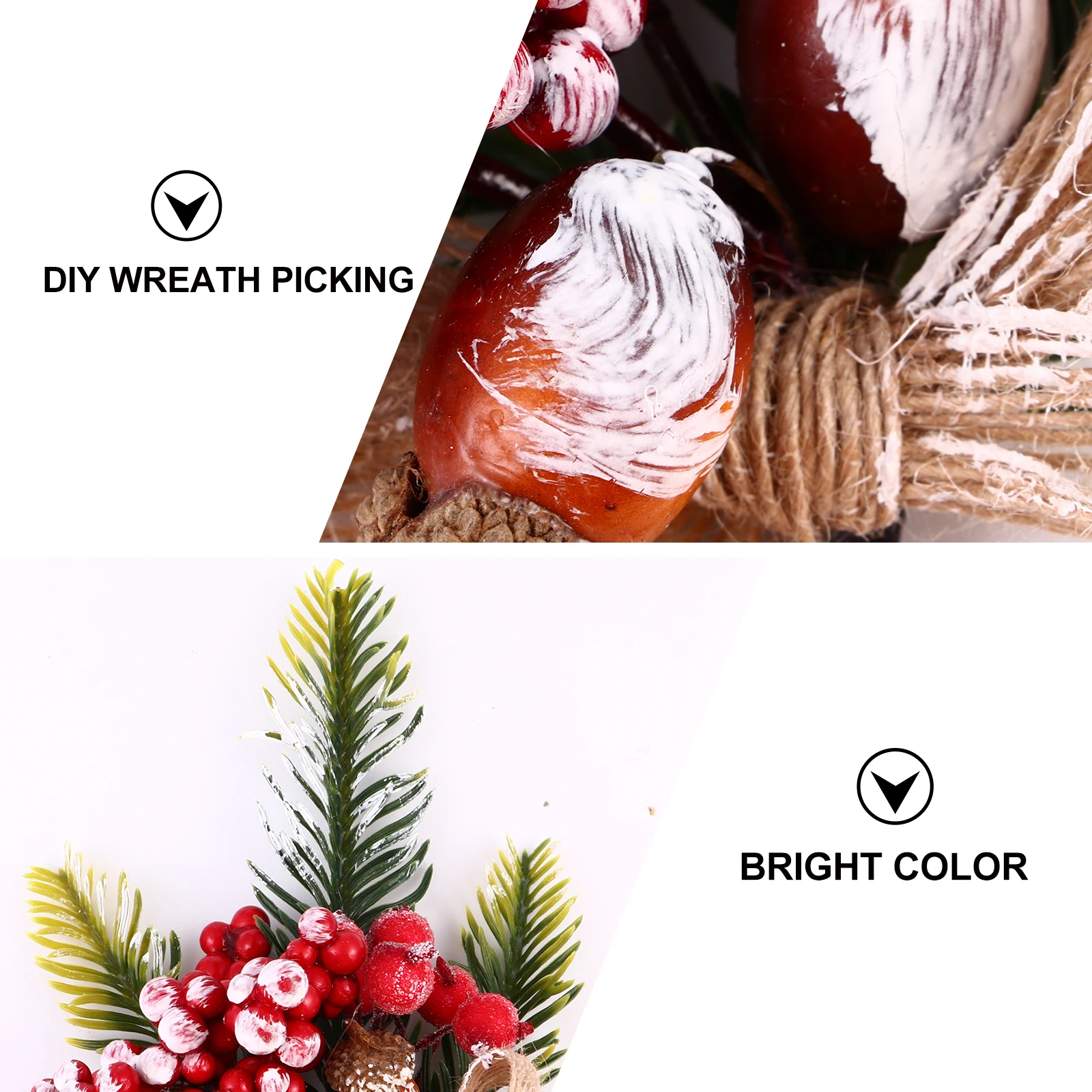

8pcs Artificial Branches With Red Berry Christmas Wreath Picks Holiday Decorations Home Christmas Branches Picks Xmas Tree