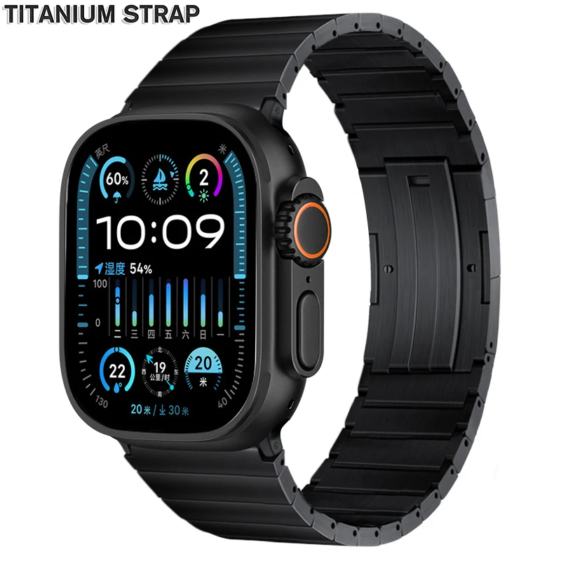 

Titanium Strap for Apple Watch Band Ultra 3/2/1 49mm 46mm 45mm 44mm 42mm Metal Bracelet for IWatch Series 11 10 9 8 7 6 SE 5 4 3