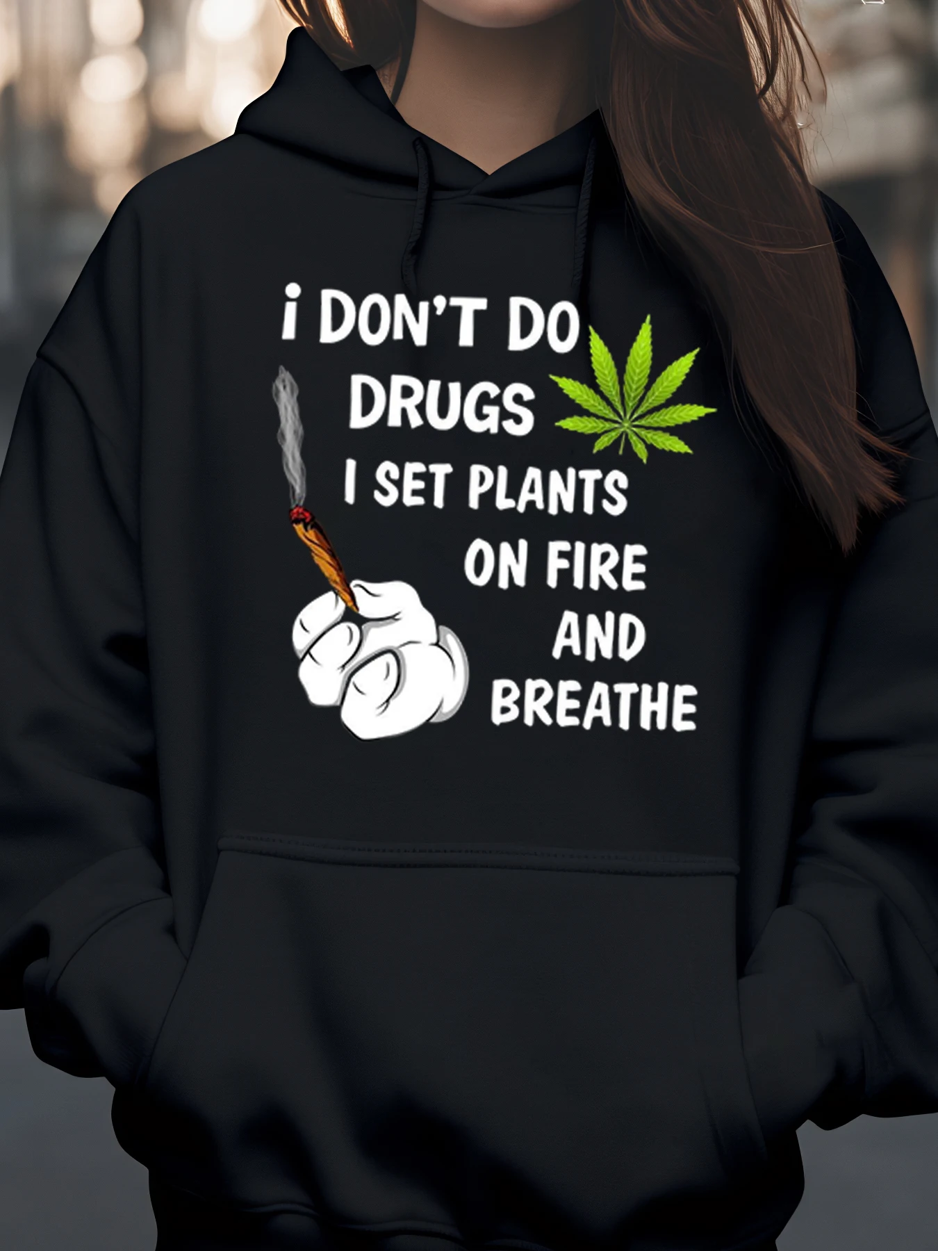 

Толстовка с принтом листьев конопли и суставов для повседневной одежды для мужчин и женщин