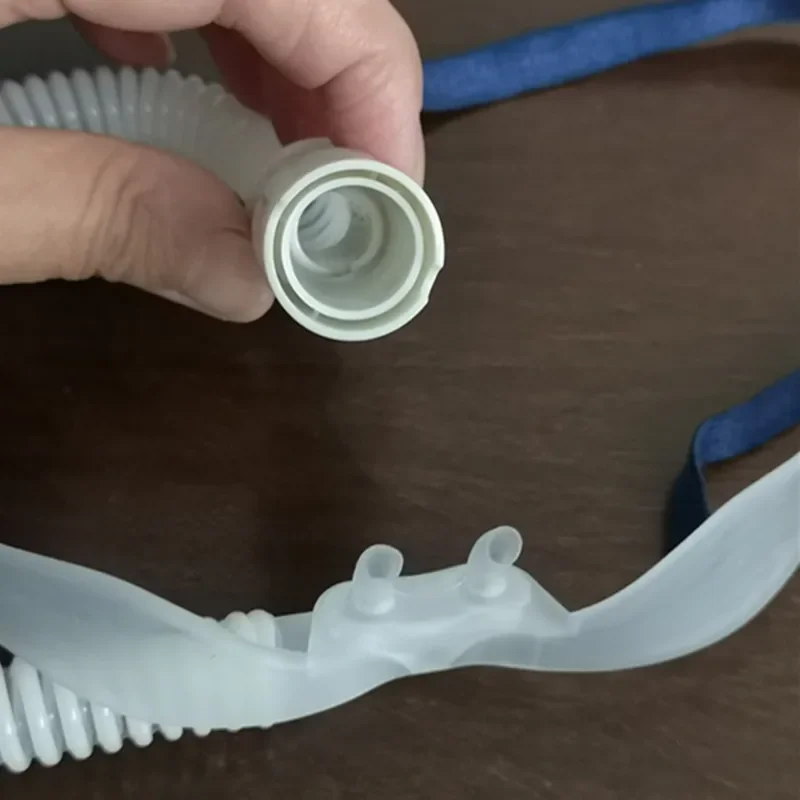 ارتفاع تدفق الأنف الأكسجين قنية خرطوم أنبوب الأنابيب مرنة لينة قنية الأنف مع حزام الرأس #6