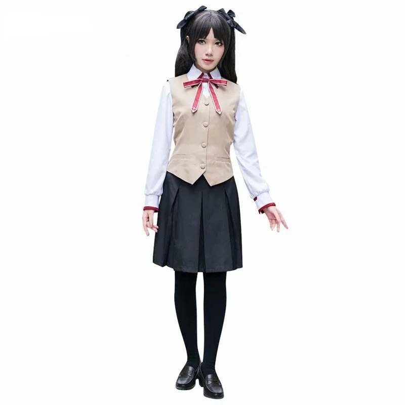 New Fashion Fate Stay Night Tosaka Rin Halloween School Uniform Cosplay Brand Costumes Customize for adults