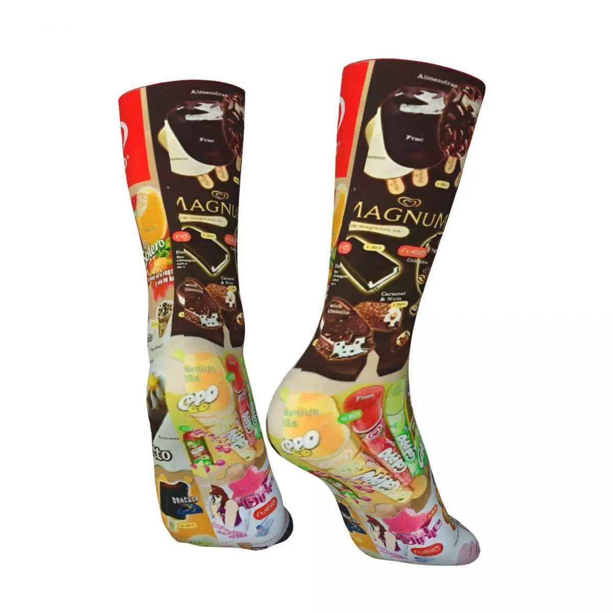 Men Women Summer Ice Cream Socks Stockings Design Trendy Socks Autumn Non-Slip Socks Couple Skateboard Warm Soft Socks