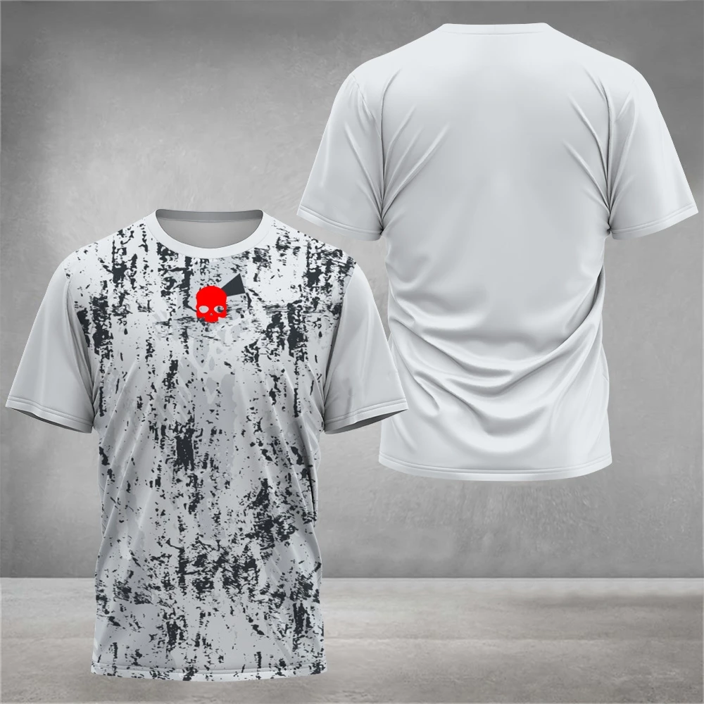 Summer Gym Men\'s T-Shirts Crew Neck Short Sleeve Colourful Print Tennis Running T-Shirt Casual Comforts Outdoor Sportswear Tops