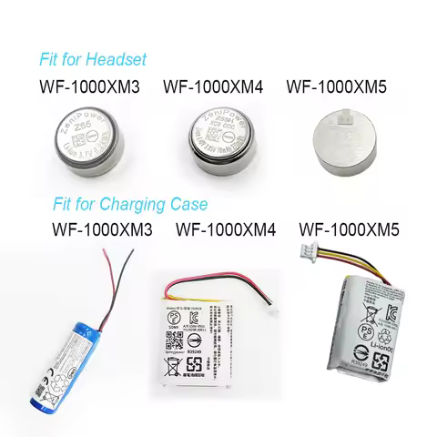 Replacement Battery For Sony WF-1000XM4 WF-1000XM3 WF-1000XM5 ZeniPower Z55H Z55 Headset Charging Case Box