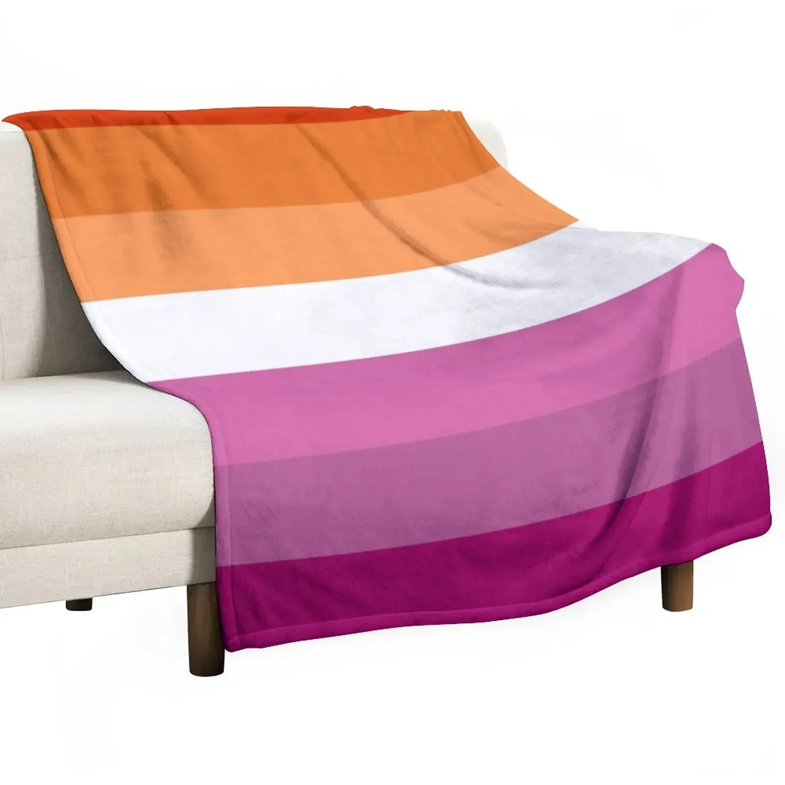 

New lesbian flag expanded Throw Blanket Loose Summer Travel Blankets