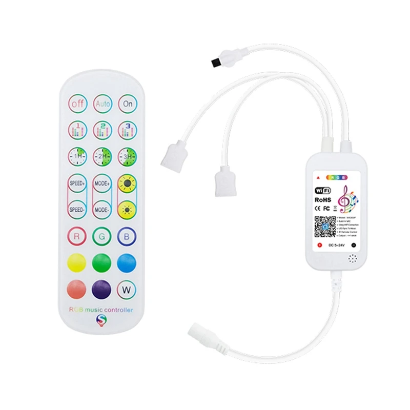 RGB Controller For LED Strip Lights DC5-24V Smart Wifi Remote Control For SMD5050 2835 Works With Alexa And Google Home