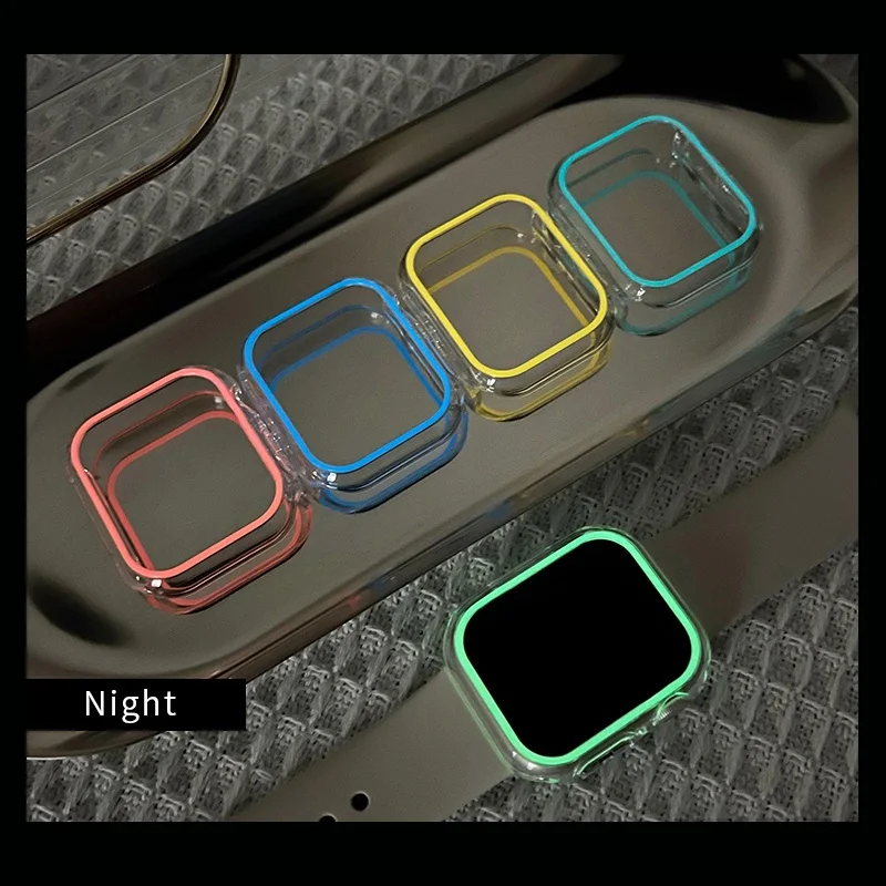 Custodia per orologio per Apple watch Series 7 custodia protettiva per paraurti in TPU morbido per iWatch 6 5 custodia in Silicone trasparente per iWatch