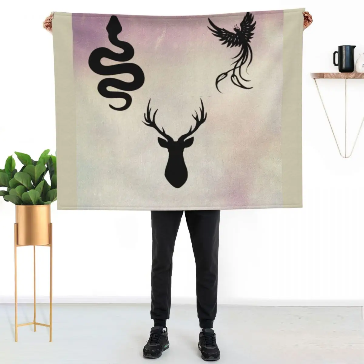 Shadow and Bone Throw Blanket Soft Cozy Blanket for Pet Kids Adults