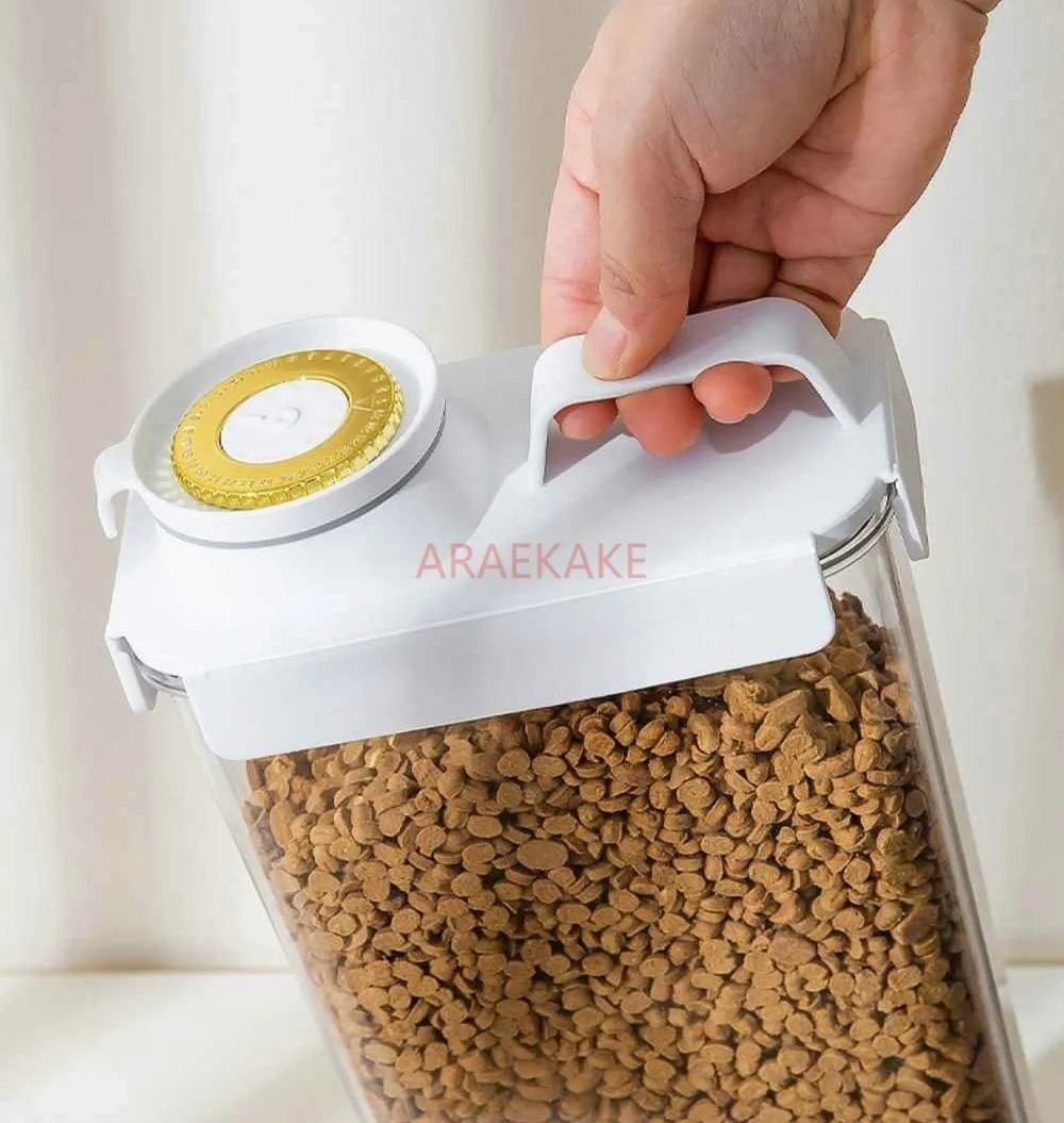 دلو تخزين طعام القطط، تجنب الضوء، دلو تخزين أغذية القطط، دلو مختوم لطعام الكلاب، تخزين الحيوانات الأليفة المقاوم للرطوبة ومقاوم للرطوبة