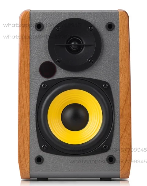 Classic 2.0 Active Wooden Multimedia Speakers, Retro Desktop Stereo Speaker Pair for Laptop PC Home Audio