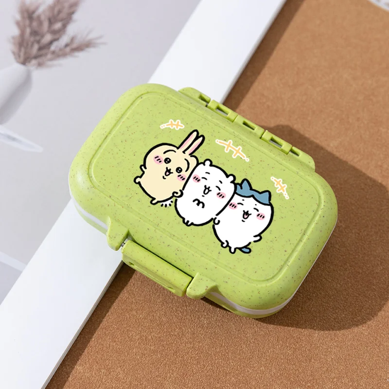 3 شبكات تشيكاوا حبوب صندوق الكرتون المحمولة السفر الأدوية تخزين الحاويات منظم حبوب منع الحمل اللوحي علبة حبوب منع الحمل Pastillero #6