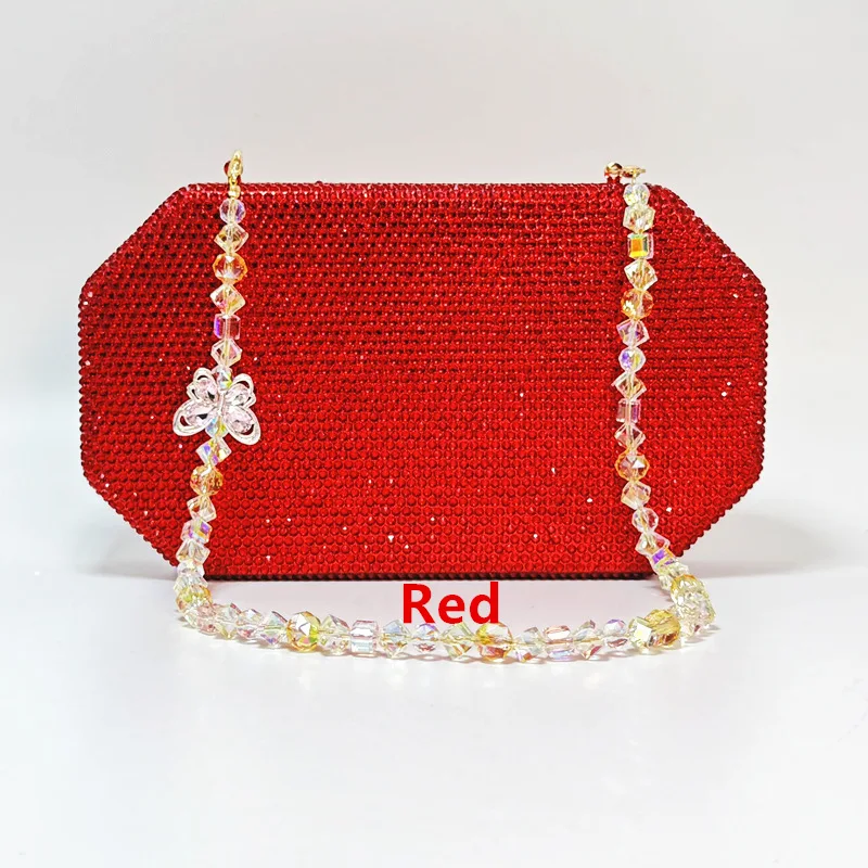 

New rhinestone diamond-encrusted hot diamond dinner clutch bag light luxury women's evening party messenger banquet bag