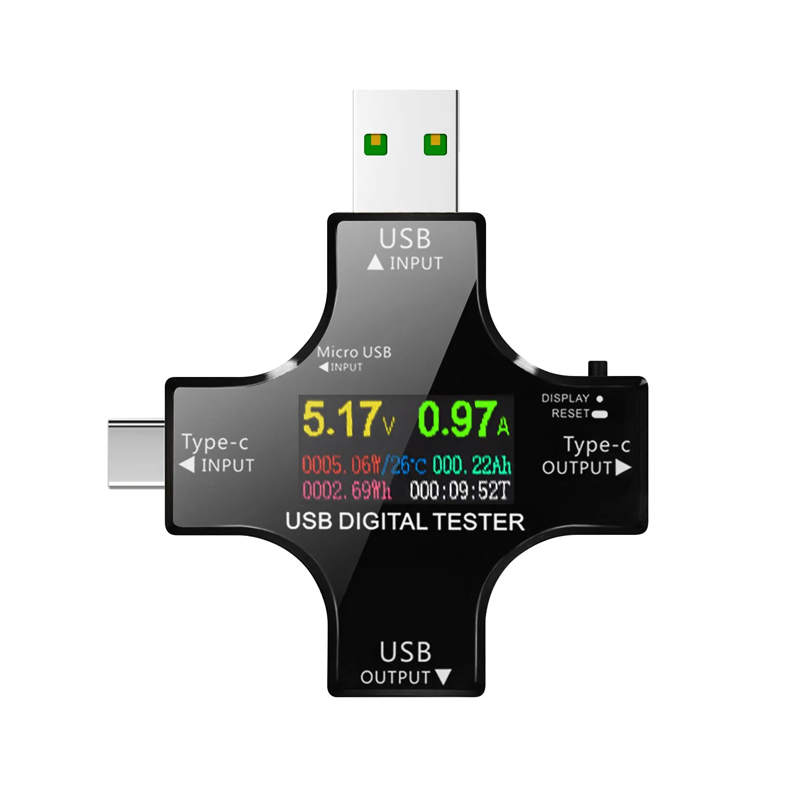 Type-C pd USB testeur DC cross multi-function tester digital display voltmeter color screen