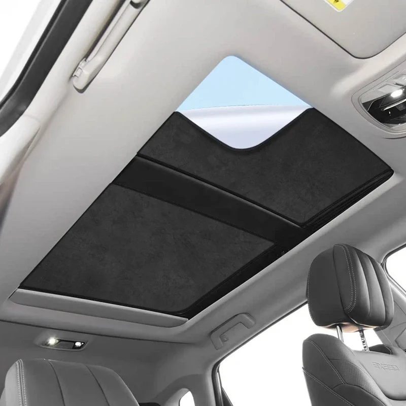 For CHERY EXEED LX 2021-2026 Auto Suede Anti-UV Electrostatic Adsorption Sunshade Sunroof Heat Insulation Skylight