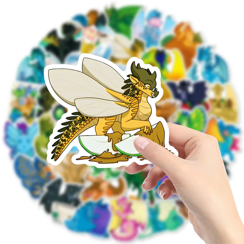 10//30/50Pcs Wings of Fire Dragon Cartoon Stickers Animal Cool for Phone Skateboard Scrapbook Car Wall Graffiti Sticker Kids Toy