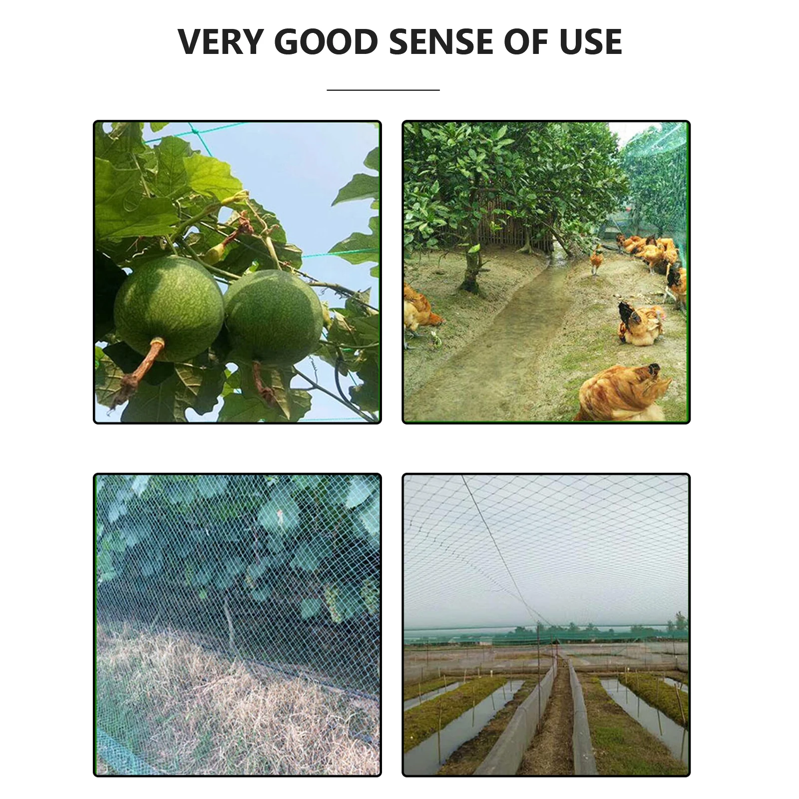 

Anti Bird Net Mesh Netting Garden Trellis Fencing 100x50m Durable SelfLocking Pegs Plant Protection Vegetables Fruits crops