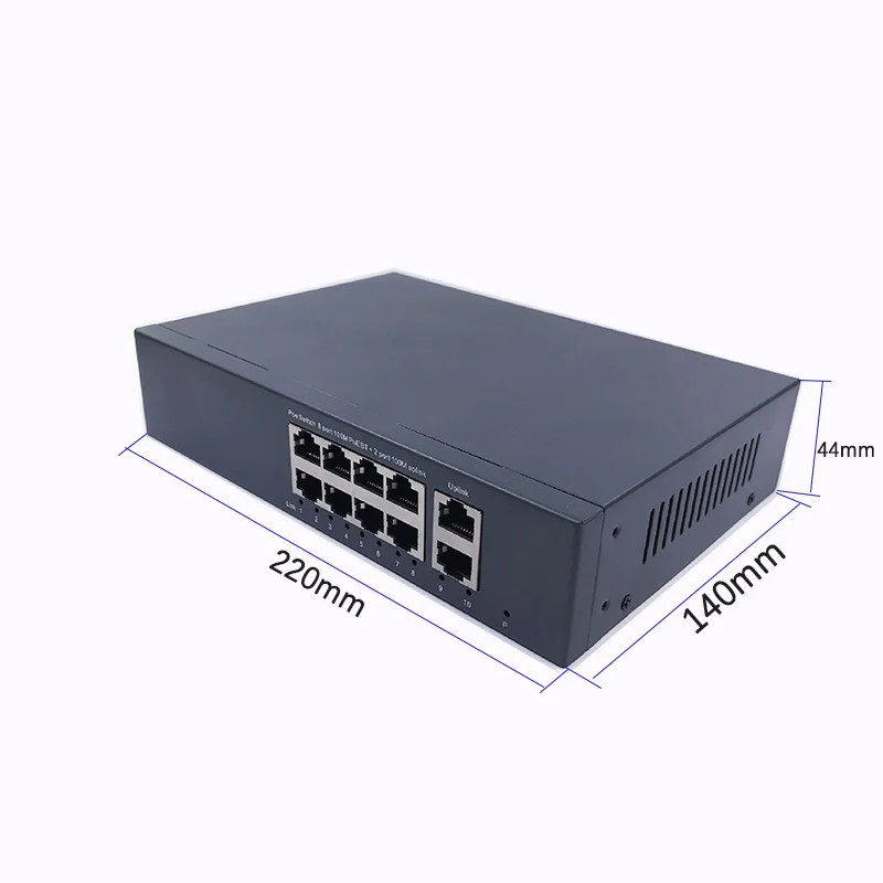 Standard protokoll 802,3 AF/ZU 48V POE OUT/48V poe schalter 1000 mbps POE poort;1000 mbps UP Link poort; poe powered schalter NVR