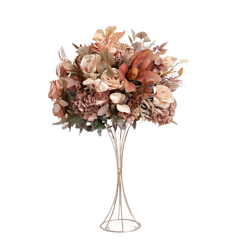 Simple brown wooden floral arch background wall, suitable for weddings, birthday parties, and marriage proposals
