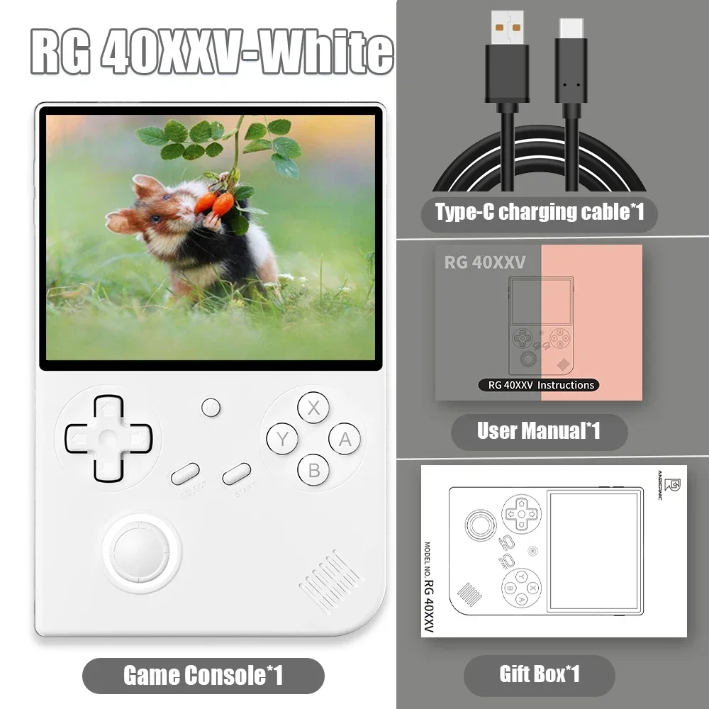 ANBERNIC RG40XXV 64-Bit Linux Retro tragbare Gaming-Konsole, 4,0-Zoll-IPS-Bildschirm, unterstützt 5G WiFi, Bluetooth, HD-Ausgang