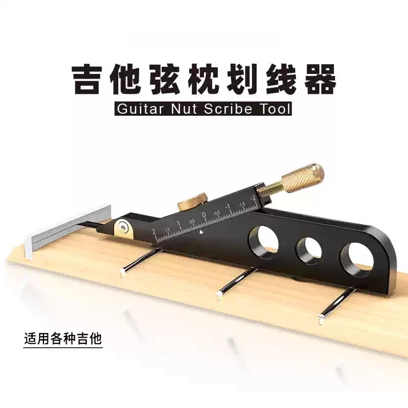1pcs Pillow Slotted String Spacing Marker Pen Folk Bakelite Guitar Making Maintenance Adjustment Tool, String Pillow Scriber