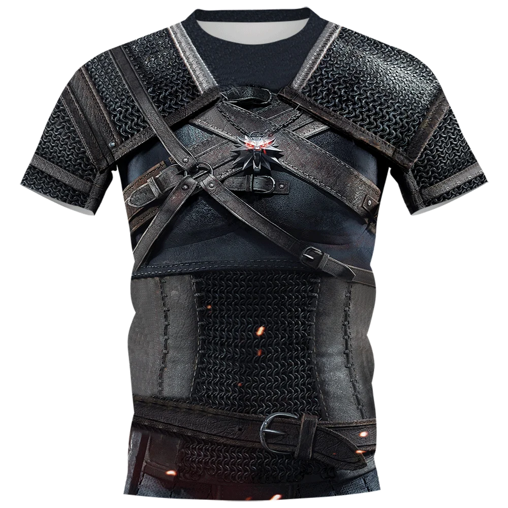 CLOOCL Men T-shirt Pattern Tattoo Armor 3D Graphics Printed Women Shirt Unisex Short Sleeve Harajuku Casual Streetwear Tops