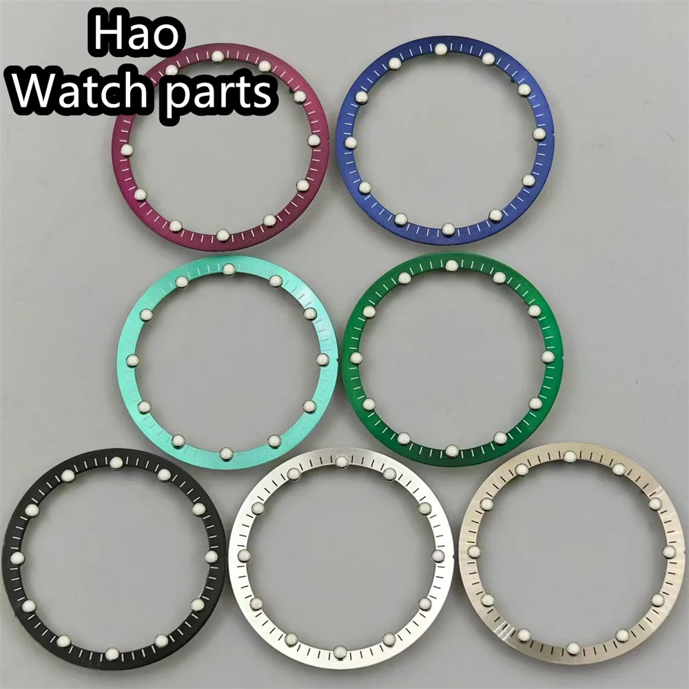 BLIGER 29mm 시계 다이얼 할로우 다이얼 링, NH70, NH71, NH72, 스켈레톤 무브먼트, 녹색 발광 플레이트, 시계 수리 액세서리