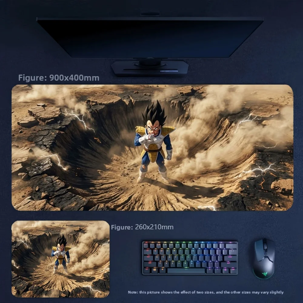 Cartoon Animation Dragon Ball Goku Leather Mouse Pad Boys E-sports Game Large Size Non-Slip Keyboard Pad Decorative Tablecloth