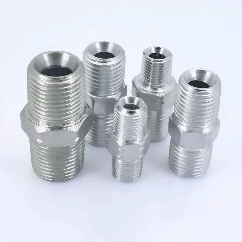 Złącze hydrauliczne typu C prosto przez gwint męski BSP 1/8 1/4 3/8 1/2 1JG 74 zewnętrzny Adapter stożkowy/brytyjski łączniki rurowe — zdjęcie 5