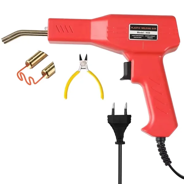 Corotc Portable 500W Plastic Weld g un Kit LED 200Pcs Staples 110V/220V Car Bumper Repair PVC/Nylon Welding New Condition