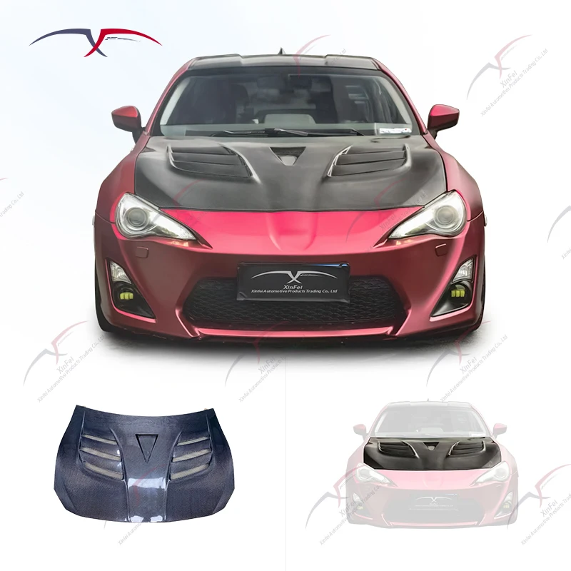 

XINFEI Car Engine Hood Modification Carbon Fiber Car Engine Hood Ventilation Duct for Gt86 Subaru BRZ Body Kit Upgrade