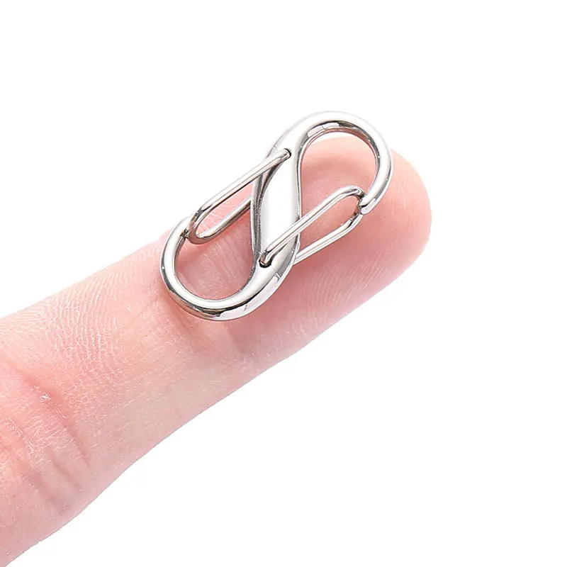 5Pcs Adjustable Metal Buckles S Type Shape Double Buckle Chain Links Tiny Metal Clip for Extender Bag Chain Length Accessories